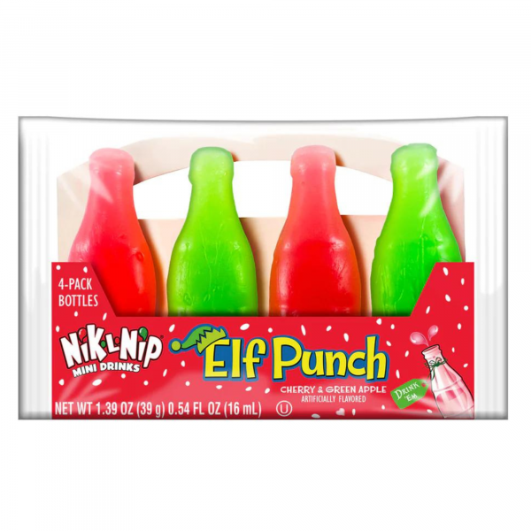 Elf Punch 4 Pack Bottles 16ml – Cherry Green Apple Flavour – Tasty