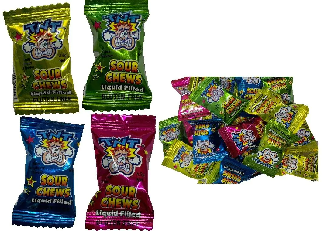 Tnt Sour Chews X 50 Halloween Treats Party Favours Candy Buffet Bulk 