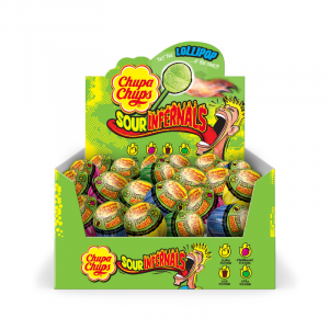Chupa-Chups-Sour-Infernals-Lollipop-95g-x-50-Candy-Buffet-Party-Favours-Lollies-224013254236