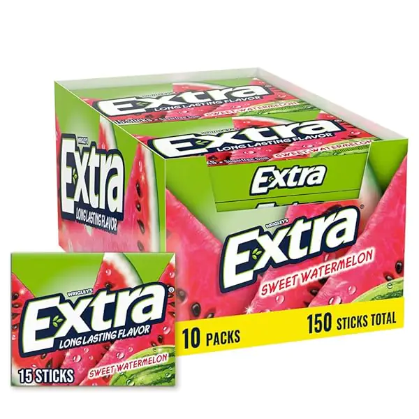 Extra Sweet Watermelon Sugarfree Gum (Pack of 10)