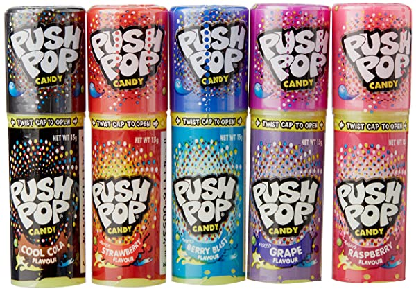 Topps Push Pop Candy, 24 x 15 Grams – Tasty Delightz