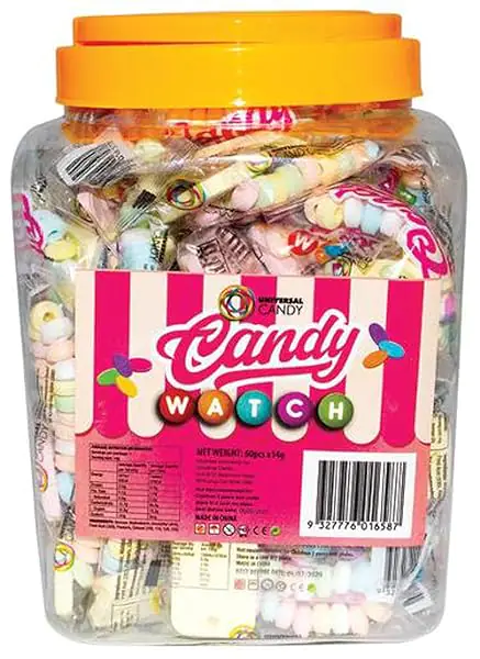 Universal Candy Candy Watch Jar (Pack of 60)